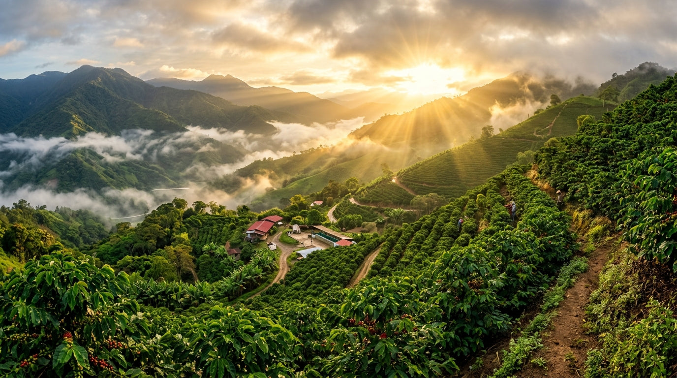 Corazón Blanco Specialty Coffee - Paisaje de café en Puerto Rico